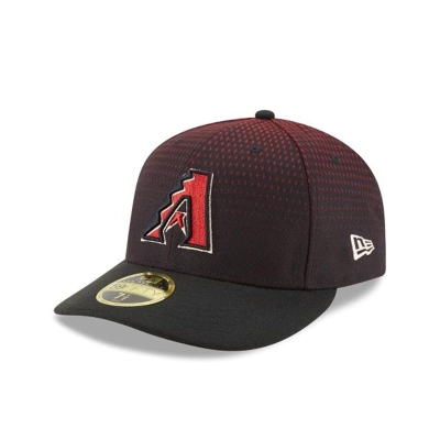 Black Arizona Diamondbacks Hat - New Era MLB Authentic Collection Low Profile 59FIFTY Fitted Caps USA9843052